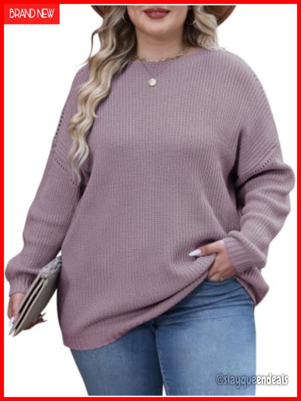 Oversized Knit Ribbed Pullover Tunic Sweater - Picture 3 of 6